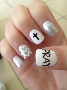 Christian Nails, Cross Nail Designs, Cowboy Nails, Cute Nail Colors, Cross Nails, Country Nails, Fancy Nails Designs, Matte Nails Design