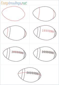 how to draw footballs for kids with easy step - by - step drawing instructions