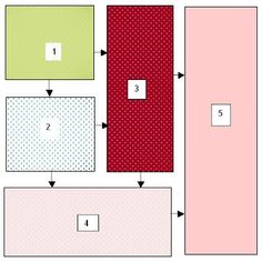 four different colored squares with numbers and dots on the top one is red, green, white