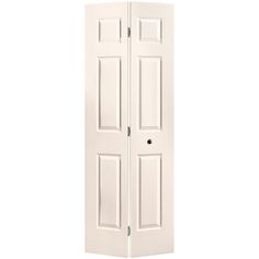 an open white door on a white background