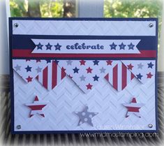 a card with stars and stripes on it