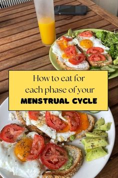 Cycle syncing your food can be life changing. By following a hormone balancing diet during the different phases of menstrual cycle, you can minimize those annoying PMS symptoms you get before your period and balance hormones naturally. Healthy eating, cycle synching, cycle syncing diet, menstrual phase foods, period seasons | period cycle phases Period Diet Plan, What To Eat During Period Phases, Best Food During Period, What To Eat On Your Cycle, Menstrual Cycle Diet Plan, Cycle Based Diet, Food On Your Period, Diet During Periods, Cycle Syncing Diet Plan