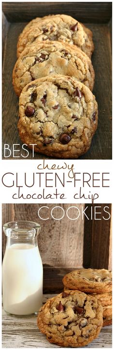 chocolate chip cookies and milk are the best gluten - free treats for kids