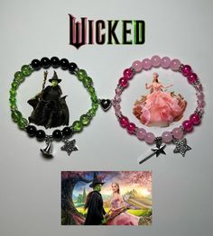 These will be POPULAR! 💚🩷 Available soon! Turn on Instagram story notifications so you don’t miss out!! • • • • • • • • • #bracelets #cynthiaerivo #braceletlover #braceletoftheday #jewelry #arianagrande #explore #instagood #explorepage+ #viral #wicked #wickedmovie #wickedmusical #wickedthemusical #wickedthemovie #dorothy #wizardofoz #elphaba #glinda #glindathegoodwitch #elphabaandglinda #2000s #90s #musical #musicaltheatre #thesbian #matching #friendshipbracelets #arianagrandebutera #fyp Galinda And Elphaba, Wicked Bracelet, Elphaba Glinda, Wicked Glinda, Mater Cars, Wicked Movie, Elphaba And Glinda, Tow Mater, Coraline Jones