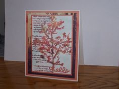 a card with an image of a tree on it