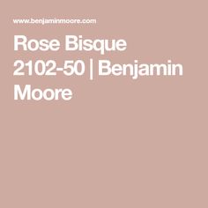 the words rose bisque 1202 - 50 benjamin moore on a pink background