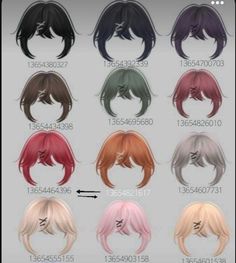 Purple Hair Codes For Berry Ave, Berry Ave Bangs Code, Bangs Codes For Berry Ave, Red Bangs, Cute Bangs, Cotton Candy Hair, Blonde Bangs