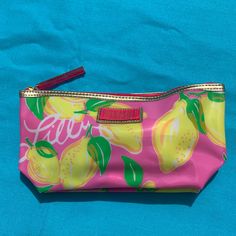 New - Lilly Pulitzer For Este Lauder - Cosmetic “Mystery Bag” - Includes 8 All New Este Lauder Products Everyday Yellow Bag With Zipper Pouch, Everyday Yellow Bags With Zipper Pouch, Yellow Travel Bag With Zipper Pouch, Yellow Everyday Bag With Zipper Pouch, Yellow Summer Bags For Errands, Cute Yellow Bags For Spring, Casual Yellow Bag With Zipper Pouch, Yellow Cosmetic Bag With Removable Pouch For Everyday Use, Yellow Zipper Pouch Cosmetic Bag For Everyday Use