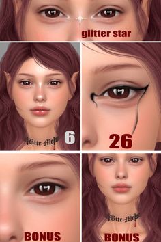 the steps in how to create an elf makeup look for your character's eyes