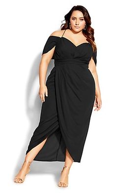 Plus Size Entwine Emerald Maxi Dress City Chic Dresses, Plus Size Formal Dresses, Draped Skirt, Glamorous Style, Maxi Dress Wedding, Mothers Dresses, Plus Size Maxi, Plus Size Maxi Dresses, Black Maxi