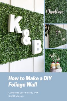 how to make a diy foliage wall