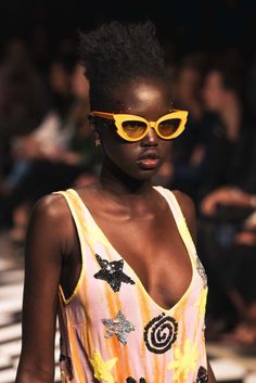 devoutfashion: “  EMMA MULHOLLAND Resort 2017 Collection ” Pin Up Costume, Cat Eye Sunnies, All Eyez On Me, Throwing Shade, Braid Out, Twist Outs, Eye Wear, Natural Hair Inspiration, Vintage Eyewear