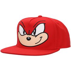 Celebrate your favorite character with this Knuckles Sonic the Hedgehog snapback cap. Featuring an amazing graphic design, this hat will instantly show everyone just how loyal you are to Sonic the Hedgehog. Red Sonic, Sonic The Hedgehog Knuckles, Knuckles Sonic, Amazing Graphic Design, Textured Bedding, Big Face, Game Characters, Kids Trend, Mens Home