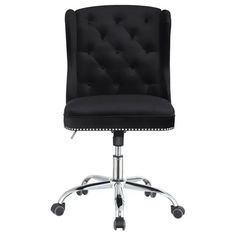 Office Chair Tufted Office Chair, Velvet Office Chair, Contemporary Office Chairs, Chic Chair, Black Office, Black Office Chair, Ornate Furniture