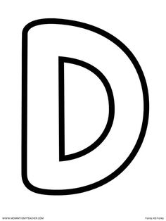 the letter d is made up of black and white lines