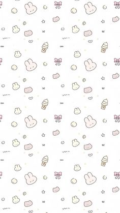 a white background with many different types of candies and bows on it's sides