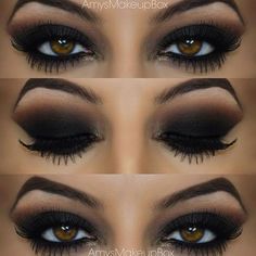 Black Smokey Eye Makeup, Smoky Eye Makeup Tutorial, Beginner Eyeshadow, Makeup Order, Black Smokey, Smokey Eye Makeup Tutorial, Smokey Eye For Brown Eyes