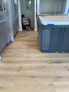 the kitchen is being remodeled and ready to be used as a storage area for appliances