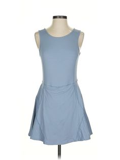 Unbranded Casual Dress Size: Small Blue Dresses - used. 82% NYLON, 18% SPANDEX, DropWaist, Crew Neck, Solid, Short, Sleeveless | Casual Dress - DropWaist: Blue Solid Dresses - Used - Size Small Blue Sleeveless Mini Dress With Drawstring, Blue Dress Casual, Drop Waist, Solid Dress, Casual Dresses For Women, Blue Dresses, Casual Dress, Spandex, Casual Dresses