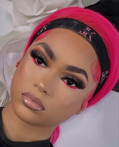 Hot Pink Eye Makeup, Homecoming 2024, Occasion Makeup, Under Eye Makeup