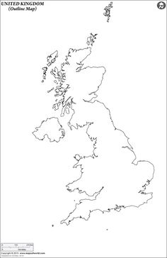 an outline map of the united kingdom