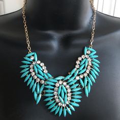 New With Tags. Turquoise Costume Jewelry Necklace For Party, Turquoise Necklace For Fashion Accessory, Trendy Blue Necklace For Party, Womens Jewelry Necklace, Turquoise Necklace, Jewelry Necklaces, Women Jewelry, Fast Delivery, Necklaces