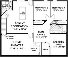 the floor plan for a two bedroom house with an attached garage and living room area