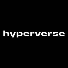 a black background with the word hyperverse in white letters on top of it