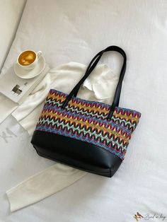 Bird in Bag - Stylish Multicolored Striped Woven Shoulder Bag - Ideal for the Beach, Womens Casual Attire Casual Multicolor Bags With Large Capacity, Casual Multicolor Large Capacity Bag, Casual Multicolor Bucket Shoulder Bag, Casual Multicolor Shoulder Bag With Large Capacity, Casual Multicolor Large Capacity Satchel, Casual Multicolor Large Capacity Shoulder Bag, Casual Multicolor Straw Bag With Large Capacity, Casual Multicolor Large Capacity Straw Bag, Casual Large Capacity Multicolor Straw Bag