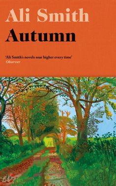 an orange book cover with the title, all smith autumn written in black and white