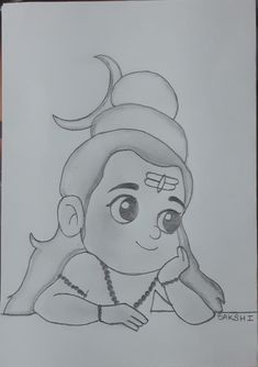 Easy Drawing Of Lord Shiva, Cute Mahadev Drawing, Indian God Drawing Easy, Shankar Bhagwan Drawing, Mahadev Drawing Pencil Easy, Indian God Drawing, Drawing Of Shiva, Shiva Art Drawing, Mahadev Drawing Easy