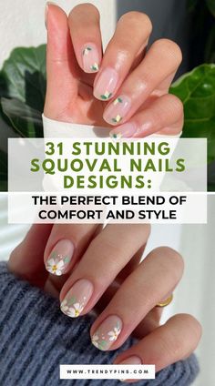 Discover the 31 best squoval nail designs you should try this season. From trendy colors and chic patterns to elegant minimalism and bold accents, explore a variety of styles that perfectly blend the square and oval shapes. These fashionable and versatile designs will elevate your manicure, keeping your nails on point for any occasion. Cute Oval Nails, Squoval Nail Designs, Squoval Nails Design, Squoval Nail, Square Oval Nails, Elegant Minimalism, Toe Nail Color, Squoval Nails