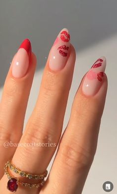 Simple Almond Nails Fall, Kutek Disney, Dark Red Nails, Wine Nails, Maroon Nails, Hello Nails, Red Acrylic Nails, Nagel Tips