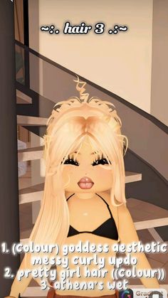 Blonde Hair Roblox, Cute Blonde Hair, Profumo Victoria Secret, Quick Curly Hairstyles, Really Curly Hair, Emo Teen, Hair Codes