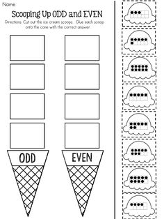 an ice cream cone worksheet with numbers to 10 and counting the number ten