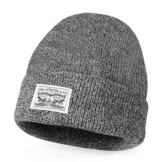 This simple and versatile beanie from Levi's is a must-have accessory for the colder months. The stretchy soft knit fabric and cuffed design ensure a snug and comfortable fit for all-day wear. Featuring the iconic Levi's patch logo on the front, this beanie showcases timeless Levi's style.Base Material: 100% AcrylicCare: Spot CleanBrim Width: 3 InchCountry of Origin: Imported Men's Beanies, Mens Beanie, Grey Beanie, Soft Knits, Patch Logo, Knit Fabric, Knitted Fabric, Levi's, Comfort Fit