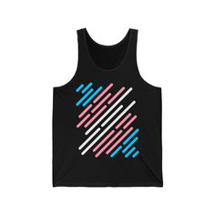 Description Celebrate your identity with our "Trans Tank Top - Trans Flag Stripes"! This gender-neutral trans tank top features the soft yet bold stripes of the Trans Pride Flag, embodying both style and significance. Perfect for anyone supporting Trans Pride and Trans Rights, it ensures comfort and visibility whether you're at a rally or simply enjoying the day. Wear it with pride! Shirt Details • Gender Neutral• 100% Cotton• Light fabric• Retail fit• Tear away label• Runs true to size Lgbtq Clothing, Lesbian Outfits, Trans Pride Flag, Trans Flag, Trans Rights, Trans Pride, Bear Outfits, Bold Stripes, Pride Flag