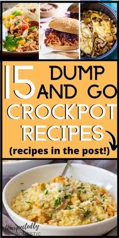 five dump and go crockpot recipes in the post