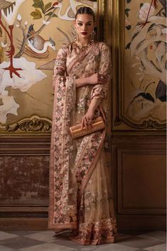 Nuha | ADELAIDE PRET COUTURE | MUSHQ in UK USA UAE online kapraye.com Sabyasachi Sarees, Sabyasachi Lehenga, Red Lehenga, Ghagra Choli, Designer Sarees Online, Net Saree, Desi Wedding