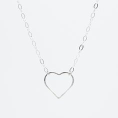 Heart Sterling Silver Necklace Petite Necklace, Sterling Silver Heart Necklace, Friend Jewelry, Heart Gemstone, Tiny Heart, Spring Style, Valentine Heart, Jewelry Case, Sterling Silver Heart