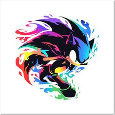 an image of a colorful sonic the hedge character