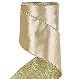 a roll of gold glitter ribbon on a white background