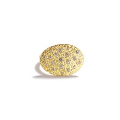 18K & 22K yellow gold, 19 diamonds • Size 6.5 (53.16mm) inside circumference • 0.54" (13.71mm) length, head of ring • 0.75" (19.05mm) width, head of ring • 0.10" (2.54mm) width of ring band • One of a kind Ring Band, Diamond Sizes, Sparkle Diamonds, Class Ring, Band Rings, Diamond Ring, Diamonds, Yellow Gold, Size 6