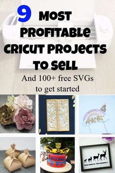 the 9 most portable cricut projects to sell and 100 + free svgs to get started