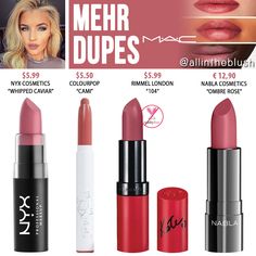 Mac Mehr, Matte Make Up, Anastasia Brow Wiz, Nabla Cosmetics, Best Mac Makeup, Mac Ruby Woo, Makeup Recipes, Rose Makeup