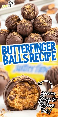 Butterfinger Balls Peanut Butter Oreo Cookie Balls, Cocoa Pebbles Recipes, Nee Years Eve Food, Oreo Peanut Butter Balls, Food To Make And Sell, Bakesale Treats, Diy Food Recipes Snacks, Butterfinger Balls Recipe, Nutter Butter Balls