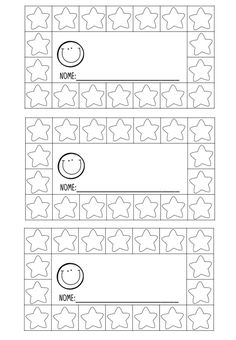 the star pattern is shown for each child's name