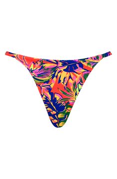 Make a splash in this vibrant reversible print bikini bottoms while you soak up the sun by the poolside. Pattern on reverse side may vary 52% regenerate polyamide, 30% polyamide, 18% spandex Hand wash, dry flat Imported Bold Print Beachwear Swimwear For Pool, Vibrant Stretch Swimwear For Sunbathing, Bold Print Beachwear For Pool, Vibrant Stretch Swimwear For Beach Season, Vibrant Stretch Swimwear For Pool, Vibrant Stretch Swimwear With Triangle Top, Colorful Stretch Swimwear For Pool, Summer Swimwear With Bold Print For Pool, Bold Swimwear For Beach Season