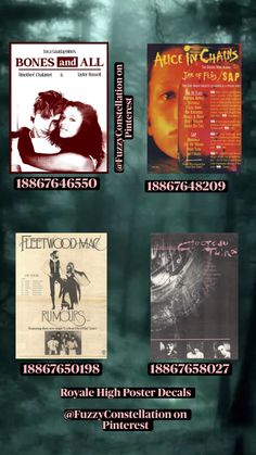 an image of the cover art for various album covers