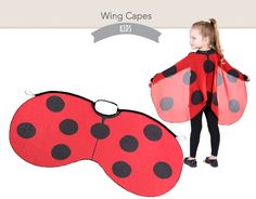 Nursery Rhyme Costume, Ladybug Costume, Book Day Costumes, Butterfly Dragonfly, Capes For Kids, Diy Costumes Kids, Big Sister Gifts, Fancy Costumes, Ladies Blouse Designs